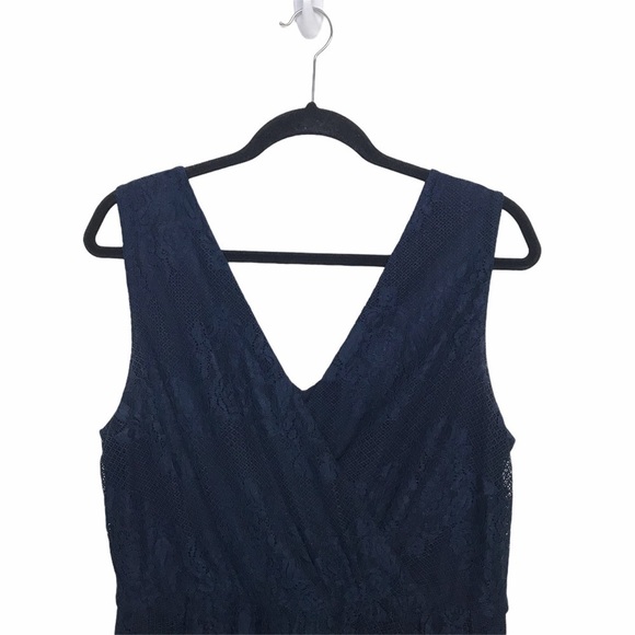 AUW Blue Lace Sleeveless Dress - Picture 3 of 9